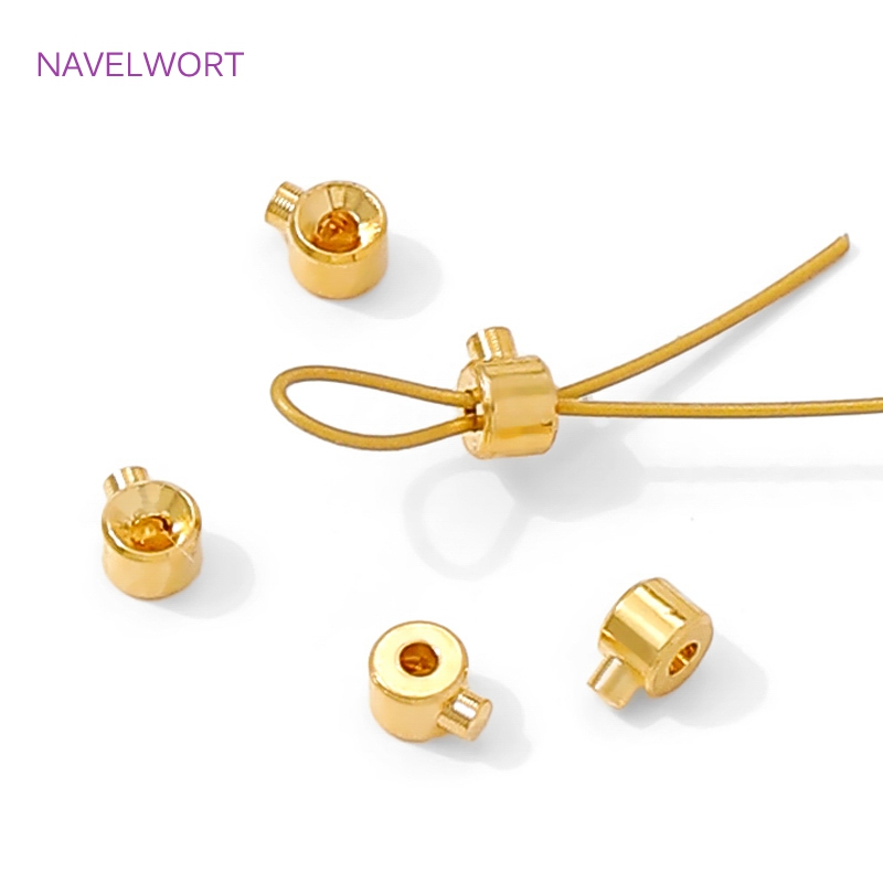 Jewelry Making Light - 18K vergulde ronde krimpkraal, messing krimpkralen