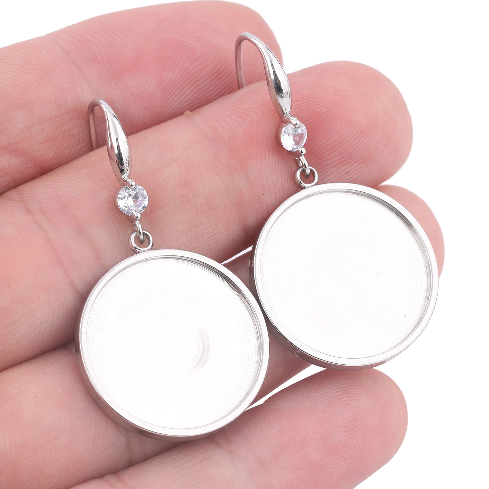 6pcs Rvs Fit 20mm Cabochon Oor - Jewelry Making With Stones recensie en prijs