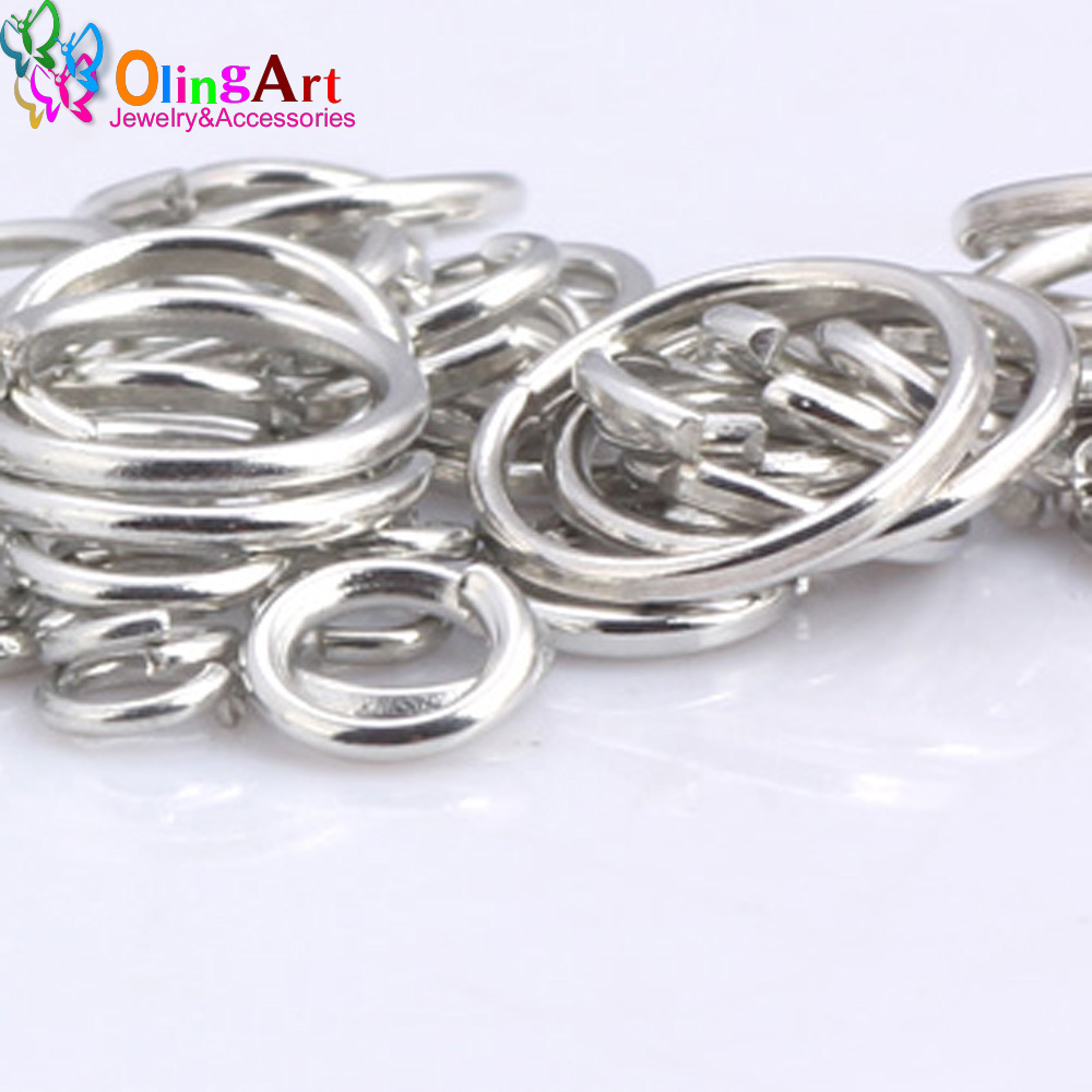 Jump Ring Assorted - OlingArt Rhodium Plating Jump Ring 6mm/8mm/9mm/10mm/12mm