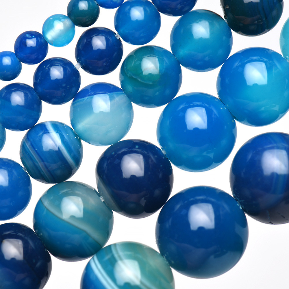 Natuursteen Gestreepte Blauwe  - Jewelry Making With Stones recensie en prijs