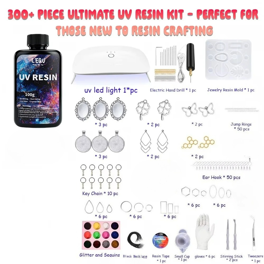 300-delige UV-harsset, 100g tr - Jewelry Making Light recensie en prijs