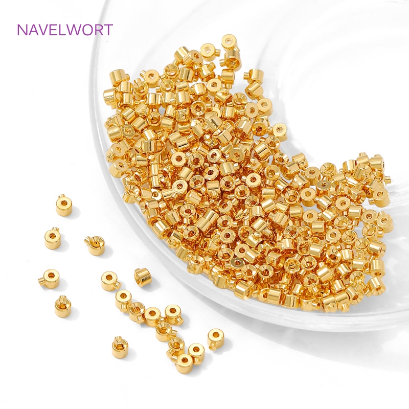 18K vergulde ronde krimpkraal, - Jewelry Making Light recensie en prijs