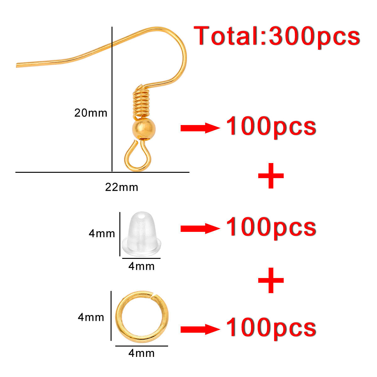 100-300 stks/partij Hypoallerg - Jump Ring Assorted recensie en prijs