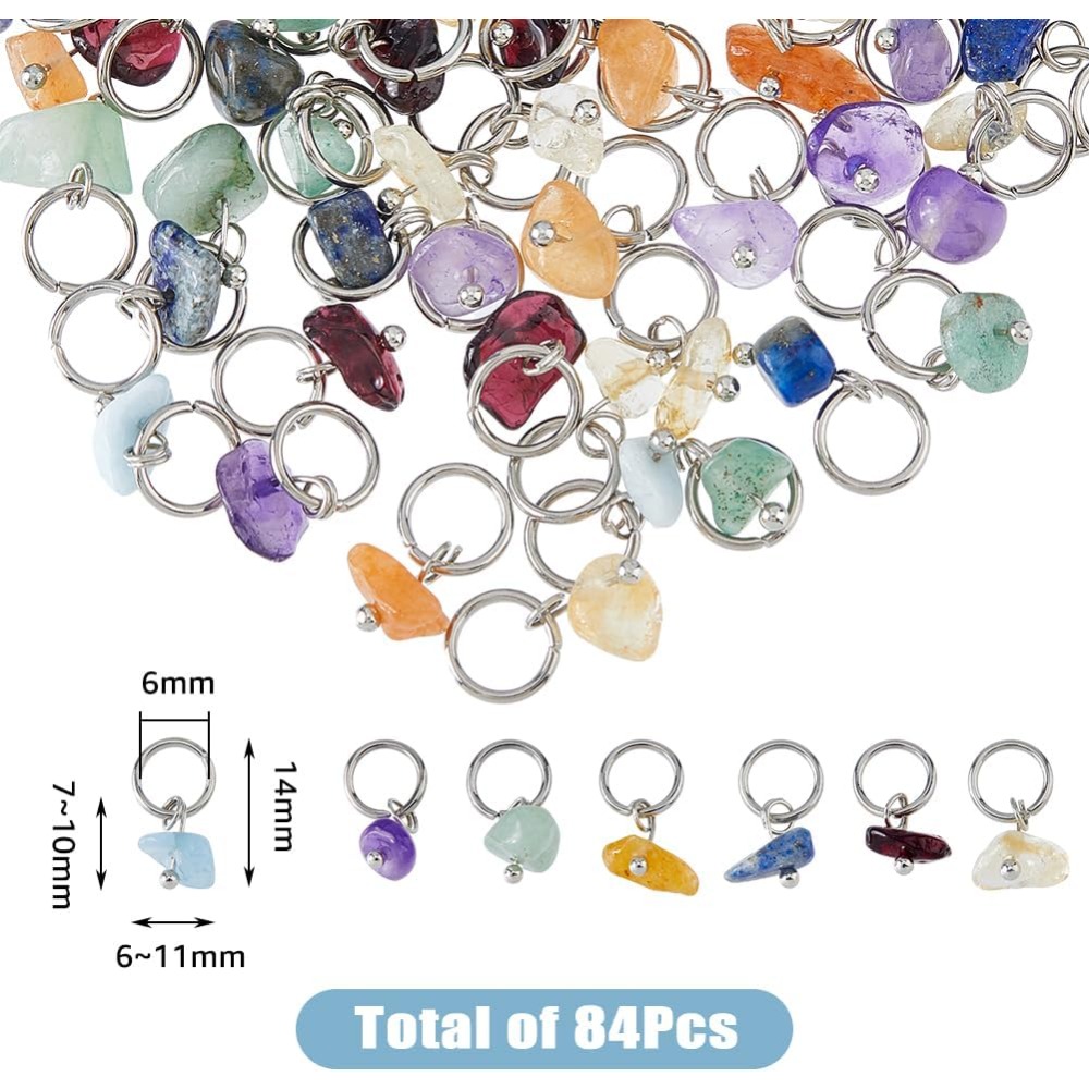 84 stuks 7 kleuren stenen hang - Jump Ring Assorted recensie en prijs